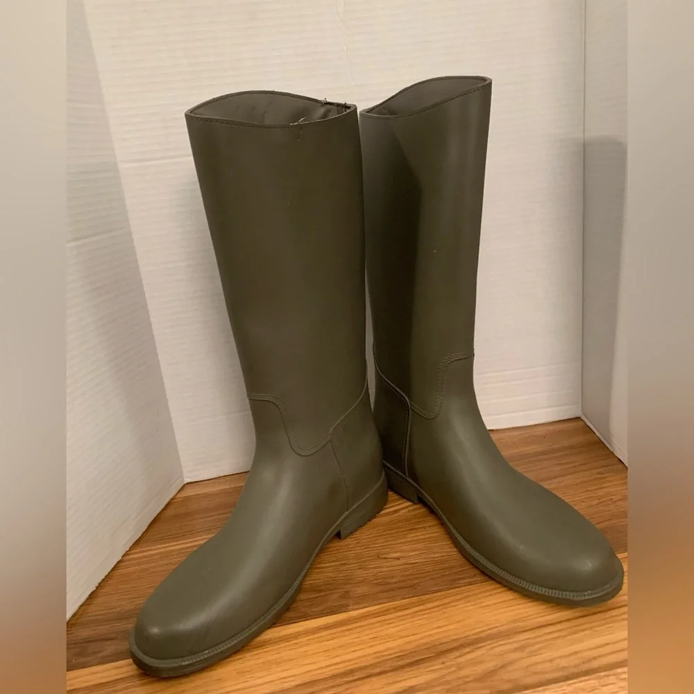 Armani Exchange Tall Rain Boots size 7